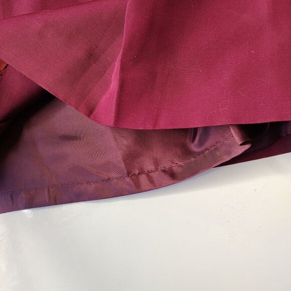 J.Crew Burgundy 'Kami' V-Neck Fit & Flare Dress Classic Faille Size 10 - Picture 3 of 14